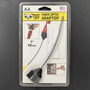 Vintage Nite Ize Fiber Optic Adapter AA Bend Light for Flashlight Maglite Sealed